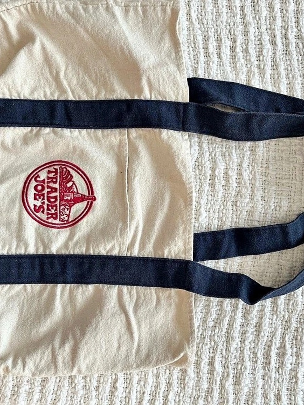 Trader Joe’s Canvas Tote in Cream & Black
